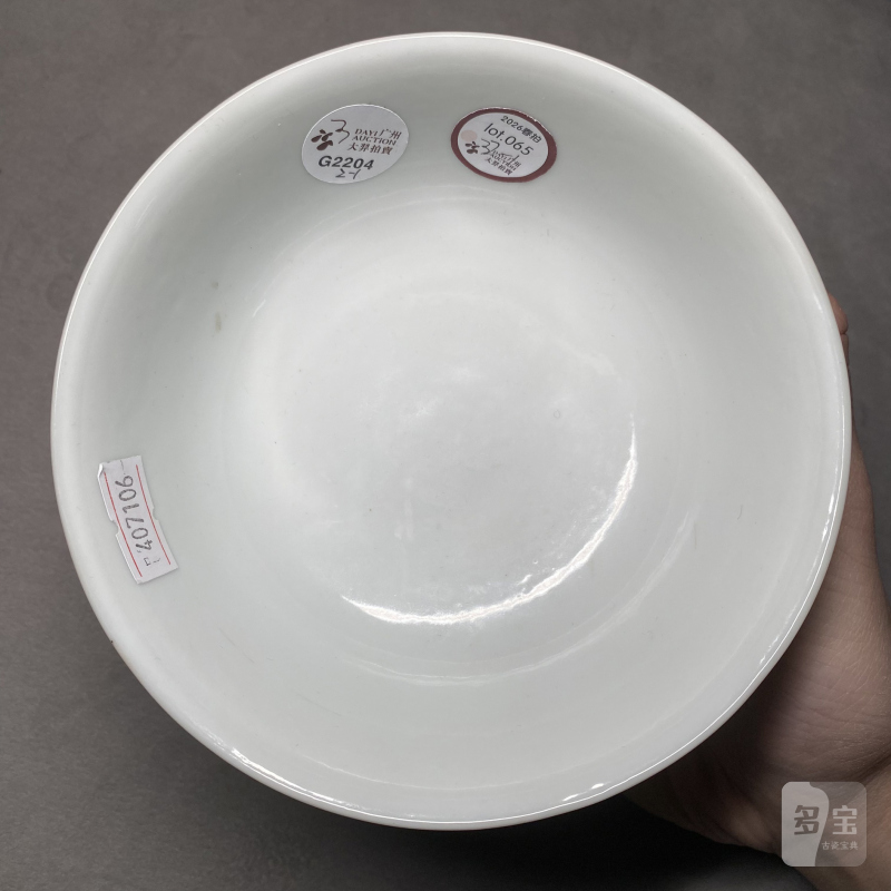 清雍正 粉彩花卉纹墩式碗一对 - 图14